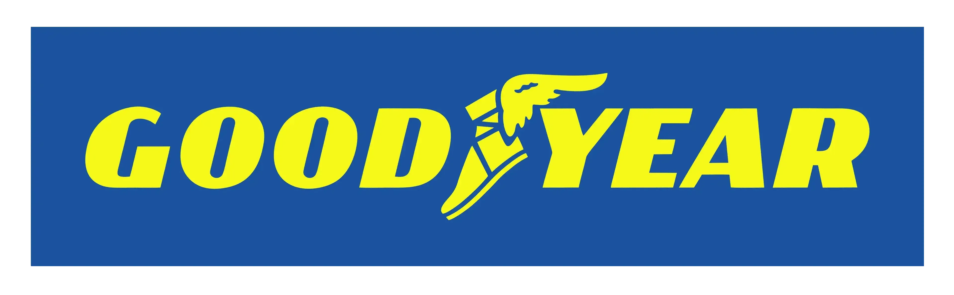 Goodyear logo: Yellow text 